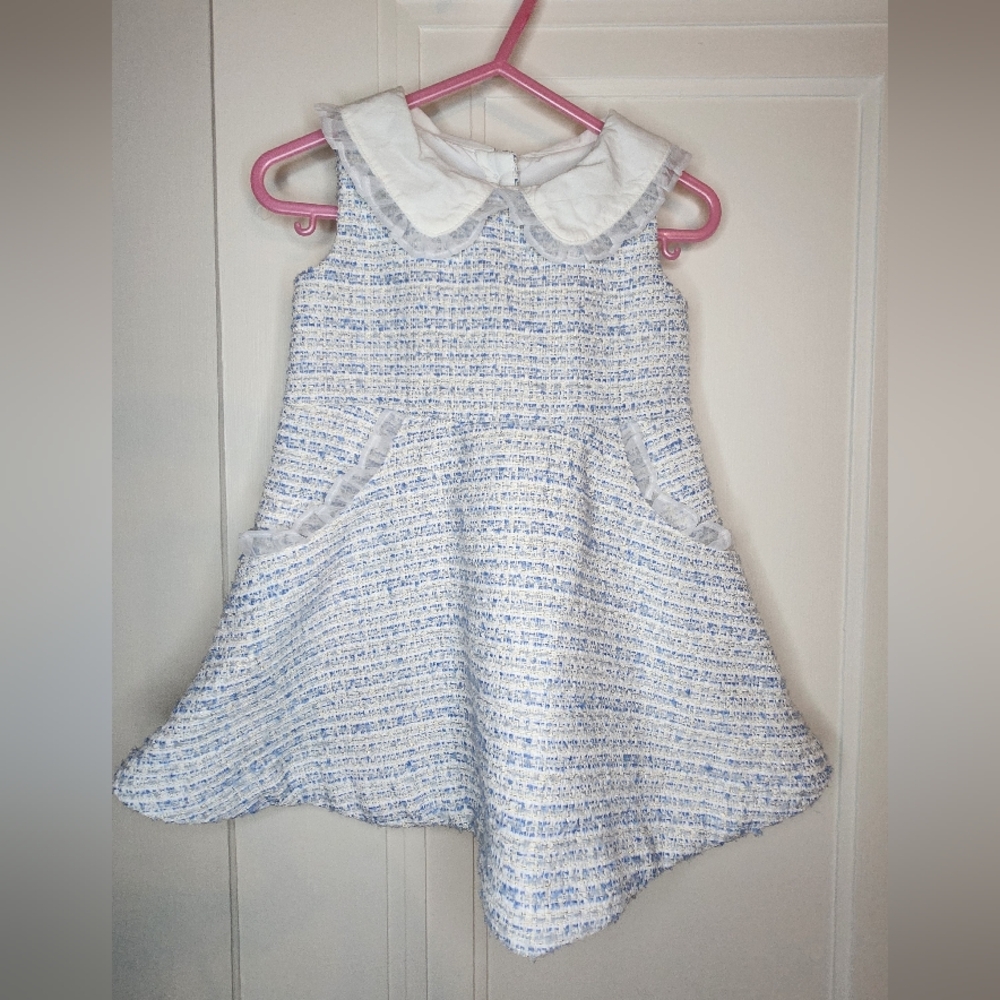 Janie and Jack Tweed Ruffle Dress Jacket Set Outfit Special Occasion 12-18 Month - Picture 5 of 16